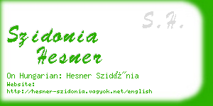 szidonia hesner business card
